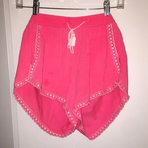 hot pink pajama lace bethany mota shorts
